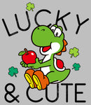 Men's Nintendo Super Mario Yoshi St. Patrick's Lucky and Cute Long Sleeve Shirt