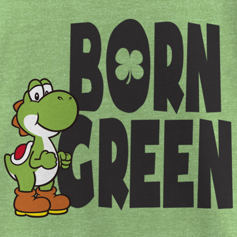 Girl's Nintendo Super Mario Yoshi St. Patrick's Born Green T-Shirt