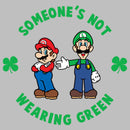 Men's Nintendo Super and Luigi St. Patrick's Day Not Wearing Green Long Sleeve Shirt