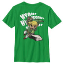 Boy's Nintendo The Legend of Zelda The Windwaker Link Hyah T-Shirt