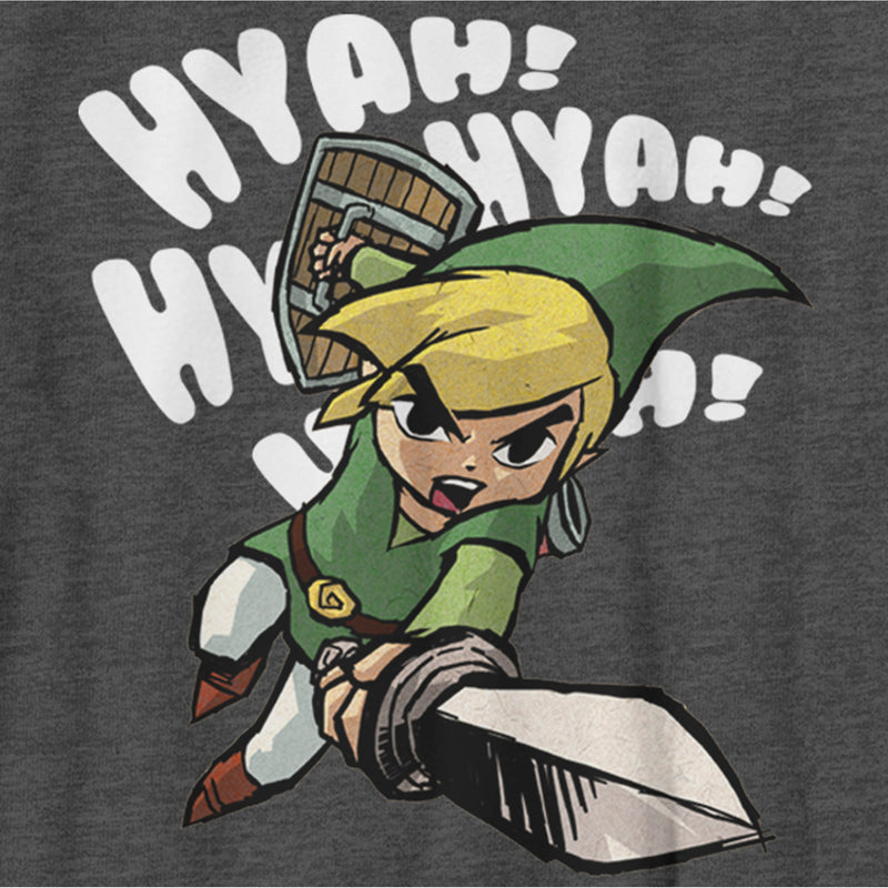 Boy's Nintendo The Legend of Zelda The Windwaker Link Hyah T-Shirt