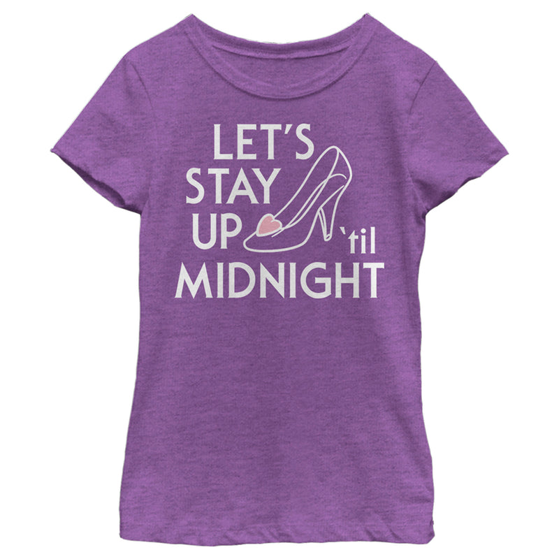 Girl's Cinderella Stay Up 'Til Midnight T-Shirt