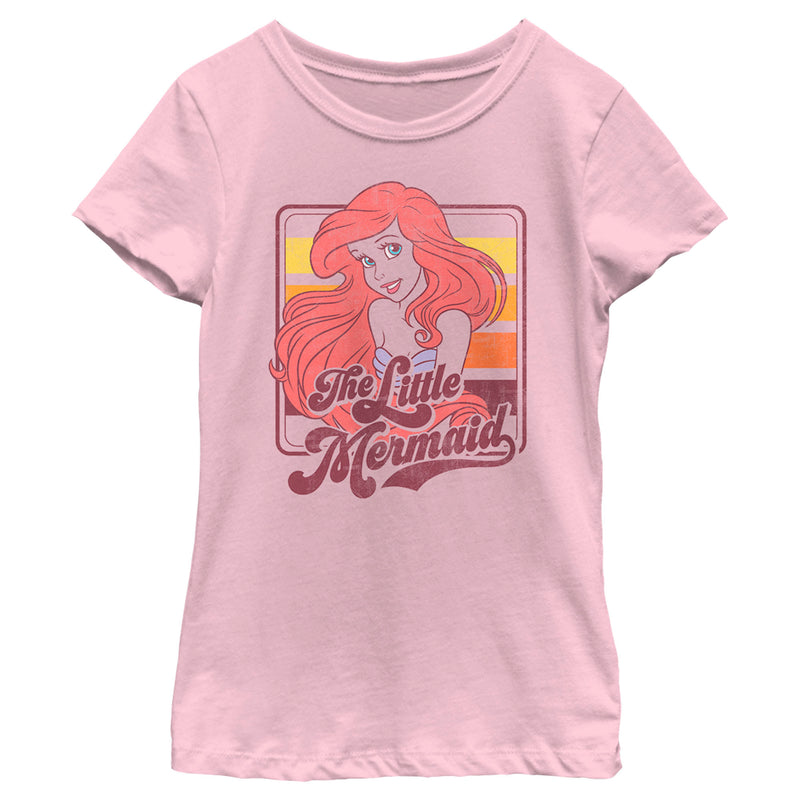 Girl's The Little Mermaid 70s Retro Ariel T-Shirt
