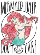 Girl's The Little Mermaid Ariel Hair Don't Care T-Shirt