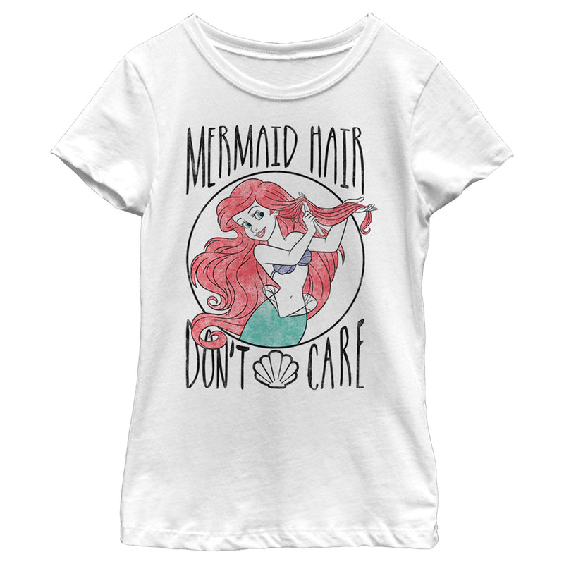 Girl's Disney The Little Mermaid Ariel Hair Don't Care T-Shirt