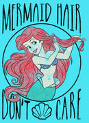 Girl's The Little Mermaid Ariel Mermaid Hair Don't Care T-Shirt