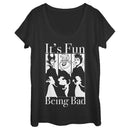 Women's Disney Princesses Fun Being Bad Wicked Witches Scoop Neck