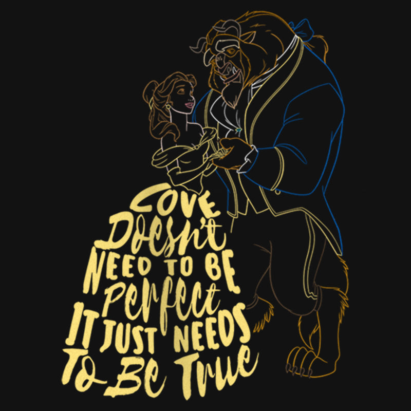 Girl's Beauty and the Beast Love Needs To Be True Quote T-Shirt
