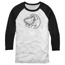 Men's Lion King Simba Cave Painting Baseball Tee