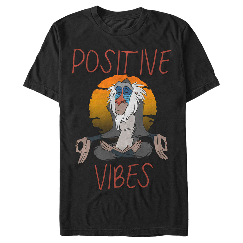 Men's Lion King Rafiki Positive Vibes Meditation T-Shirt