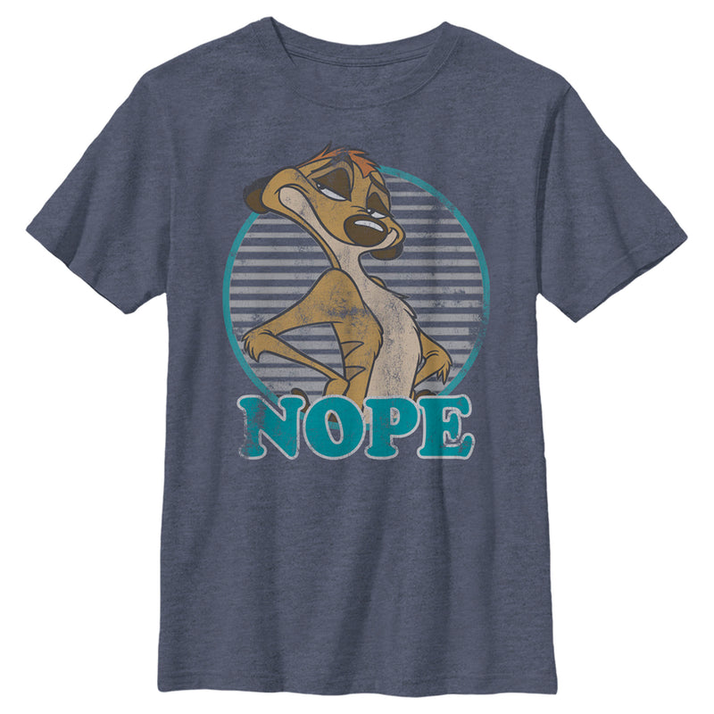 Boy's Lion King Retro Nope Timon T-Shirt