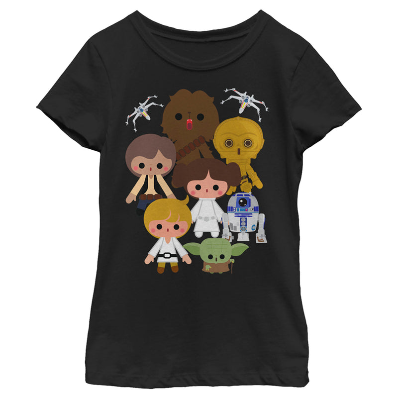 Girl's Star Wars Cute Cartoon Rebels T-Shirt