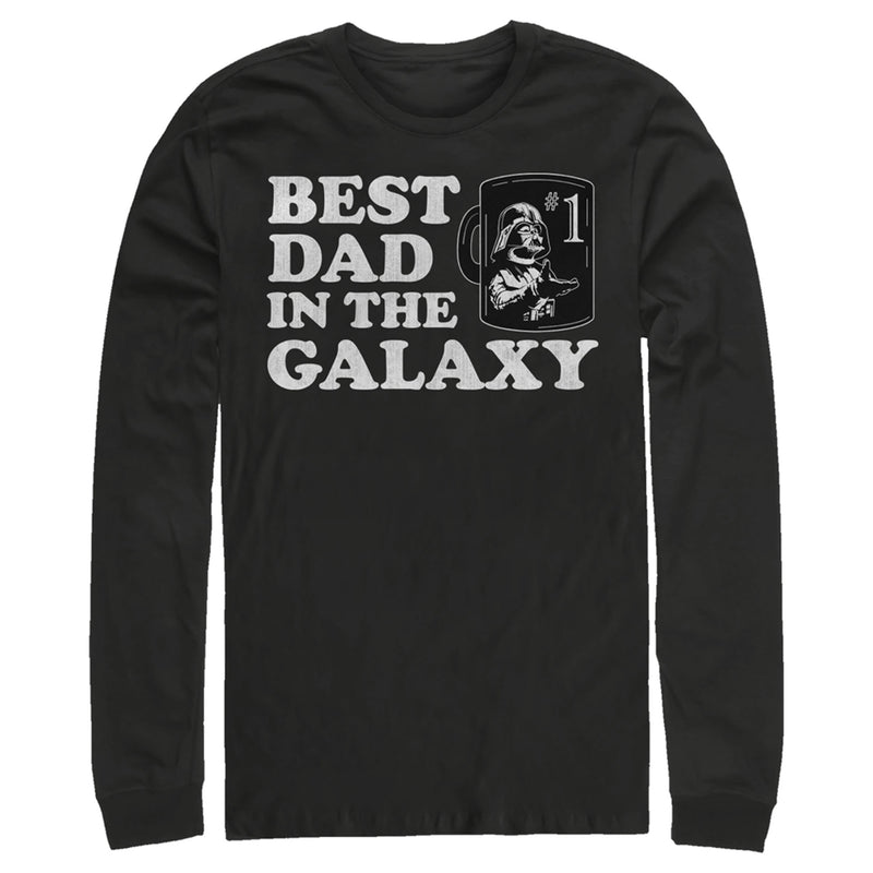 Men's Star Wars Darth Vader Best Dad in the Galaxy Mug Long Sleeve Shirt