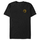 Men's Star Wars Embroidered Darth Vader Gold Circle T-Shirt