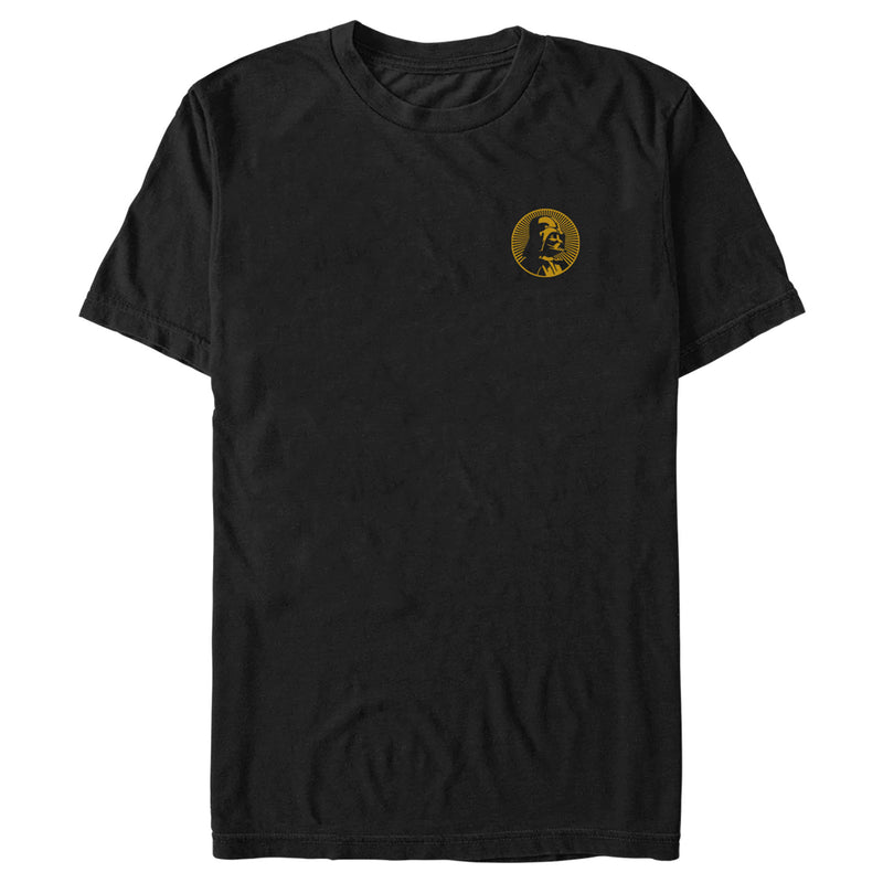 Men's Star Wars Embroidered Darth Vader Gold Circle T-Shirt