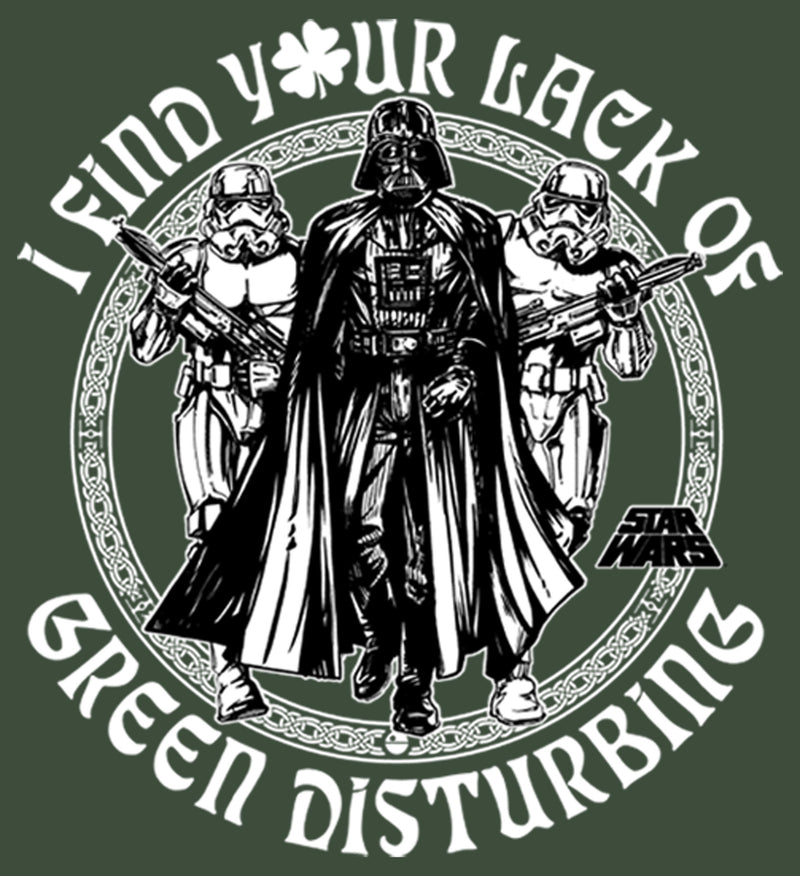 Junior's Star Wars St. Patrick's Day I Find Your Lack of Green Disturbing Festival Muscle Tee