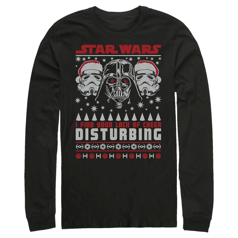 Men's Star Wars Lack of Cheer Ugly Christmas Sweater Long Sleeve Shirt