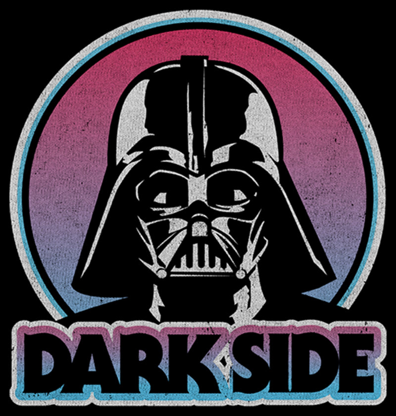 Girl's Star Wars Darth Vader Dark Side Retro Circle T-Shirt