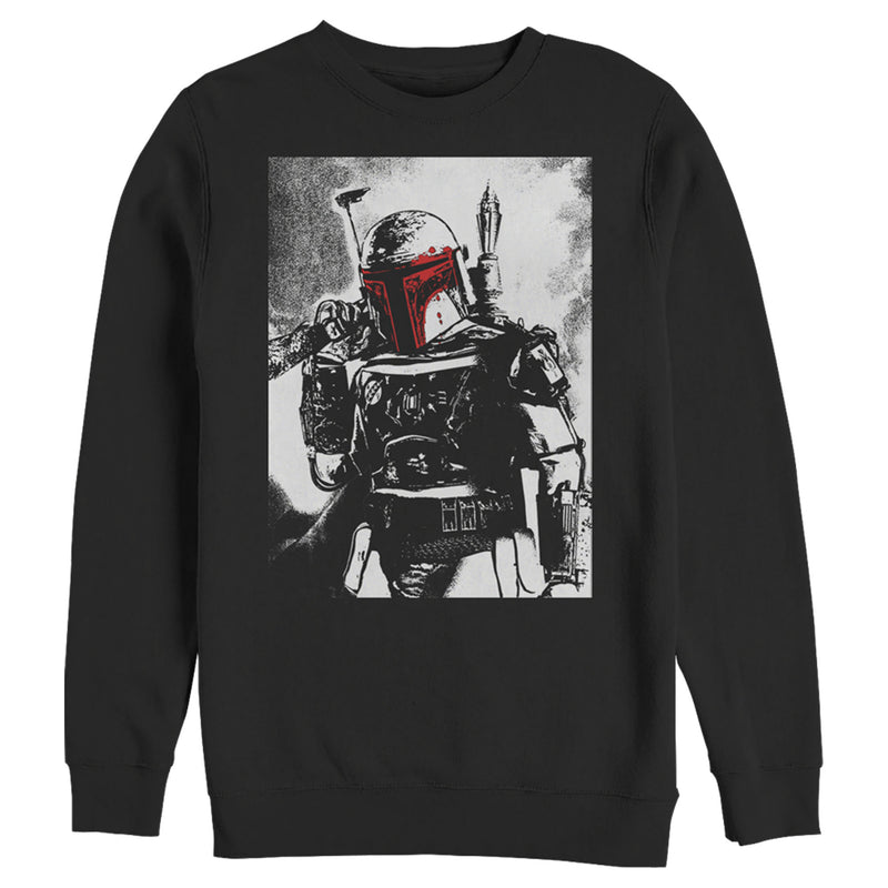 Men's Star Wars Boba Fett pop of red Sweatshirt