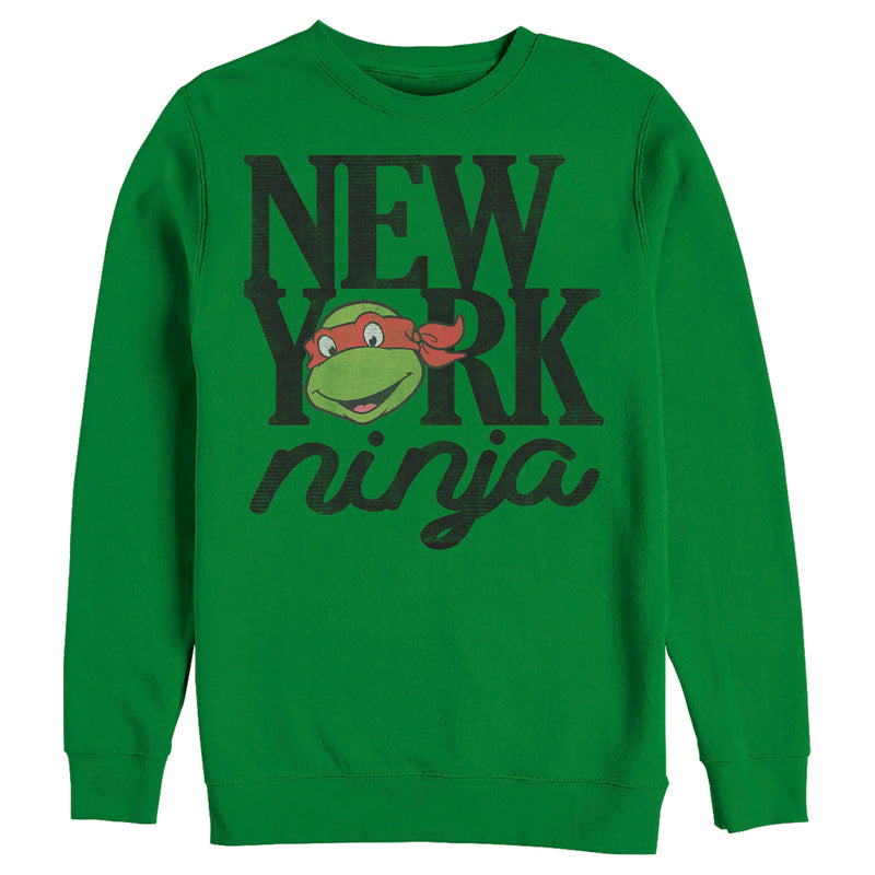 Men's Teenage Mutant Ninja Turtles Distressed New York Donatello Face Sweatshirt