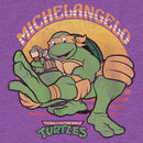 Girl's Teenage Mutant Ninja Turtles Distressed Michelangelo in Action T-Shirt