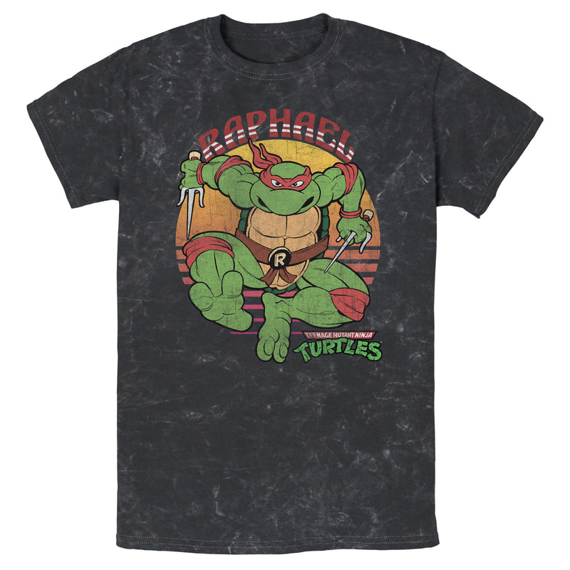 Men's Teenage Mutant Ninja Turtles Distressed Raphael in Action T-Shirt