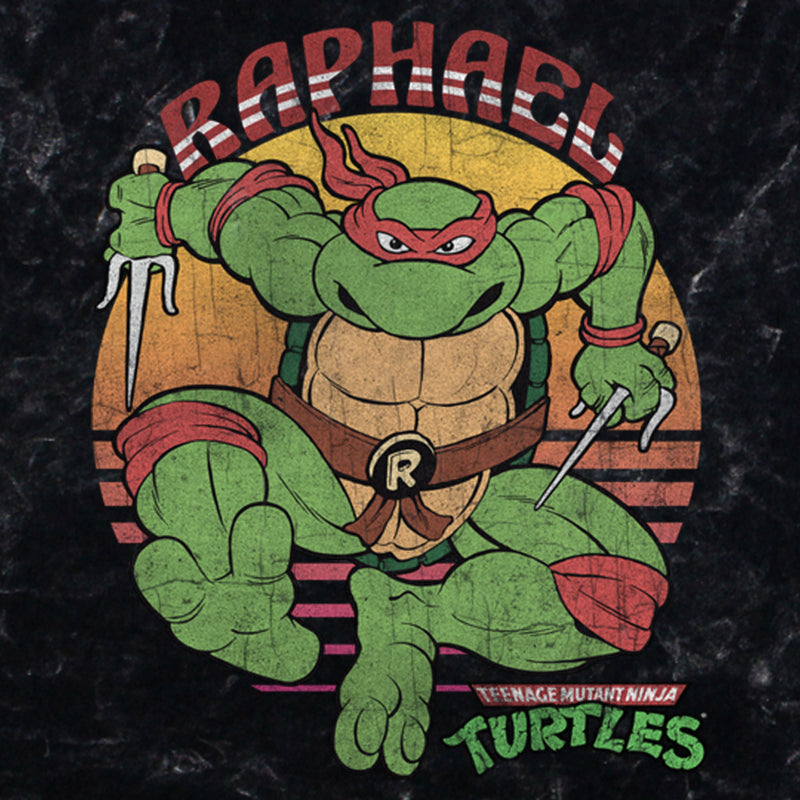 Men's Teenage Mutant Ninja Turtles Distressed Raphael in Action T-Shirt