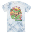 Men's Teenage Mutant Ninja Turtles Distressed Raphael in Action T-Shirt