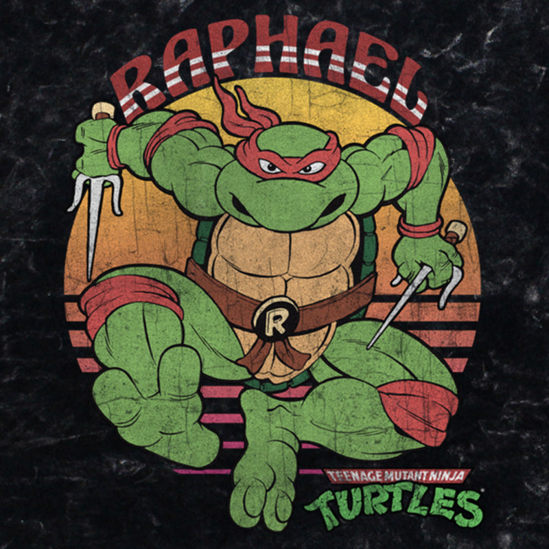 Junior's Teenage Mutant Ninja Turtles Distressed Raphael Sunset T-Shirt