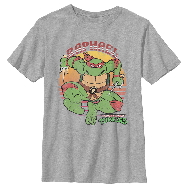 Boy's Teenage Mutant Ninja Turtles Distressed Raphael in Action T-Shirt