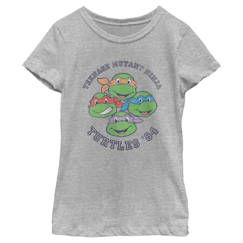 Girl's Teenage Mutant Ninja Turtles Distressed Group '84 T-Shirt