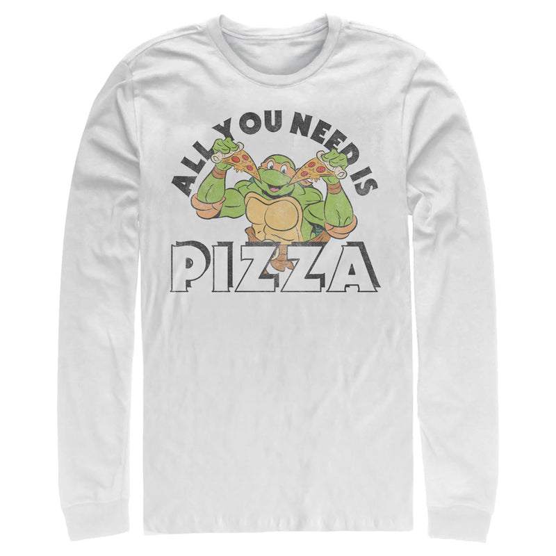Men's Teenage Mutant Ninja Turtles All You Need is Pizza Raphael Long Sleeve Shirt