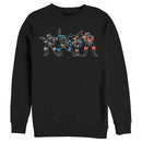 Men's Teenage Mutant Ninja Turtles Lined Group Poses Sweatshirt