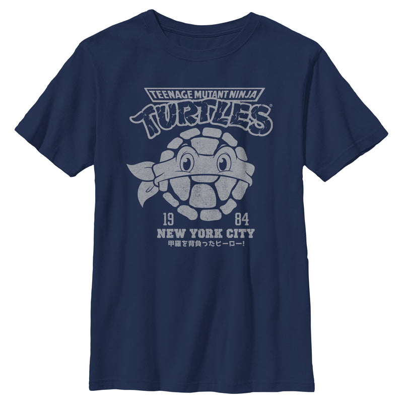 Boy's Teenage Mutant Ninja Turtles New York City 1984 Logo Face T-Shirt