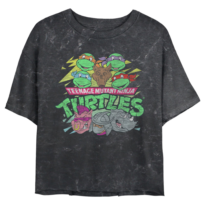 Junior's Teenage Mutant Ninja Turtles Distressed Crew T-Shirt