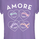 Junior's Teenage Mutant Ninja Turtles Valentine's Day Amore T-Shirt