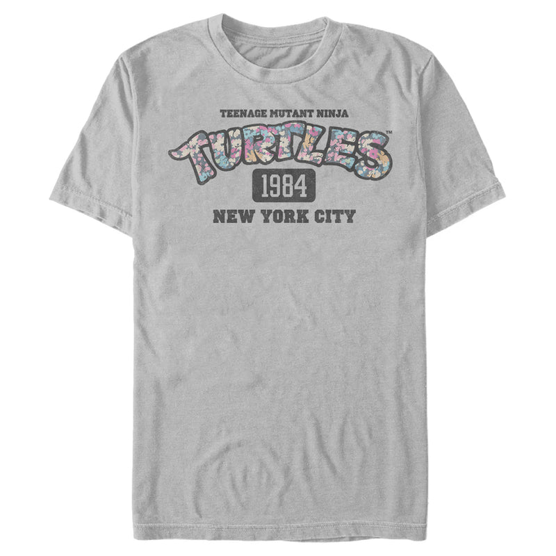 Men's Teenage Mutant Ninja Turtles New York City 1984 Floral Logo T-Shirt