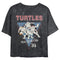 Junior's Teenage Mutant Ninja Turtles Distressed Group Triangle T-Shirt