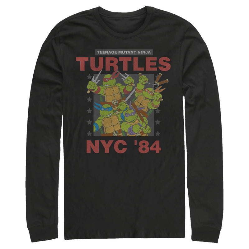 Men's Teenage Mutant Ninja Turtles NYC '84 Poster Long Sleeve Shirt