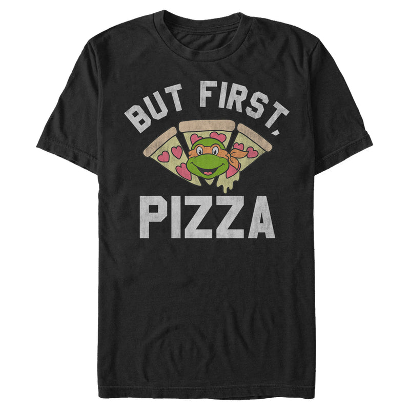 Men's Teenage Mutant Ninja Turtles But First Pizza T-Shirt