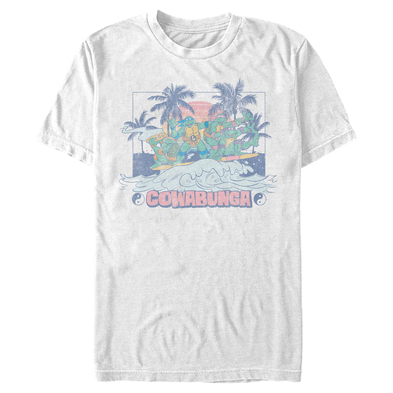 Men's Teenage Mutant Ninja Turtles Distressed Tropical Beach T-Shirt
