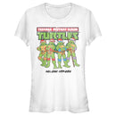 Junior's Teenage Mutant Ninja Turtles Distressed Holiday Heroes T-Shirt