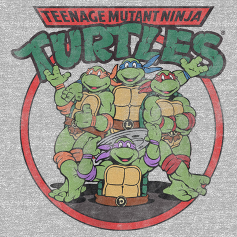 Girl's Teenage Mutant Ninja Turtles Distressed Ninjas Circle T-Shirt