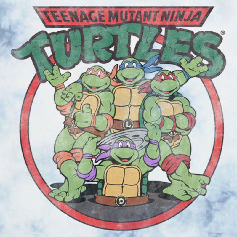 Tee Luv Men's Distressed Teenage Mutant Ninja Turtles Cartoon Shirt (S)