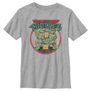 Boy's Teenage Mutant Ninja Turtles Distressed Ninjas Circle T-Shirt