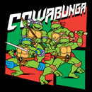 Men's Teenage Mutant Ninja Turtles Green and Red Cowabunga Squares T-Shirt