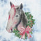 Junior's Lost Gods Christmas Wreath Horse Bow T-Shirt