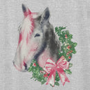 Women's Lost Gods Christmas Wreath Horse Scoop Neck