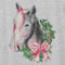 Women's Lost Gods Christmas Wreath Horse Scoop Neck