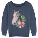 Junior's Lost Gods Christmas Wreath Horse Sweatshirt